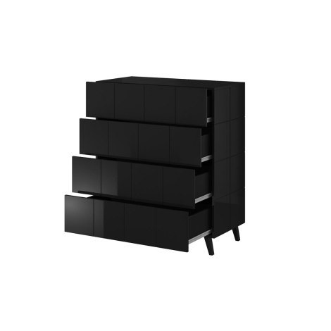 Cama chest of drawers 4D REJA black gloss/black gloss