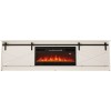 RTV GRANERO + fireplace cabinet 200x56.7x35 white/gloss white