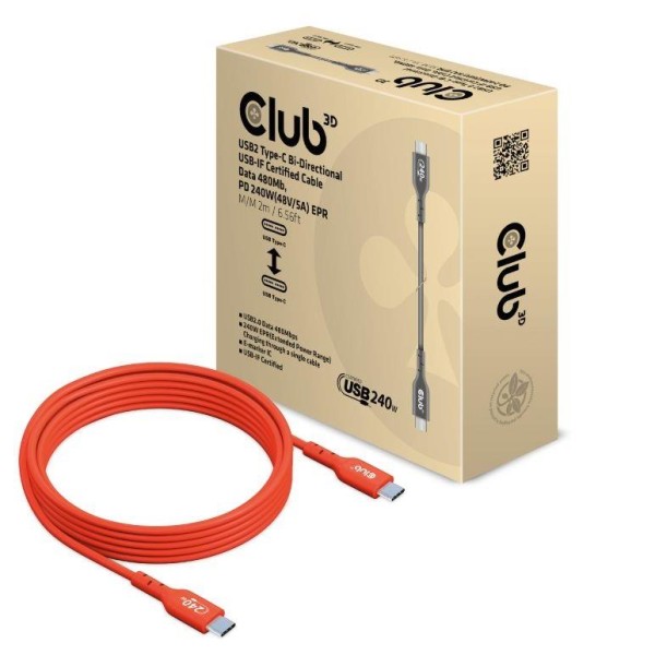 CABLE USB-C TO USB-C 2M/M/M CAC-1573 ...