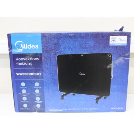 SALE OUT. Midea NDK15-15MR Convection Heater, Black | Midea | Convection Heater | NDK15-15MR | Convection Heater | 1500 W | Number of power levels 3 | Black | DAMAGED PACKAGING | IPX4