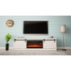 RTV GRANERO + fireplace cabinet 200x56.7x35 white/gloss white