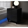 Cama bedside table REJA black gloss/black gloss