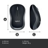 MOUSE USB OPTICAL WRL M185/GREY 910-002238 LOGITECH