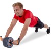 Pure2Improve 2 in 1 Ab Wheel and Kettlebell, Black/Orange