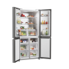 Candy Refrigerator | CFQQ5T817EPS | Energy efficiency class E | Free standing | Side by side | Height 181.5 cm | No Frost system | Fridge net capacity 311 L | Freezer net capacity 156 L | Display | 35 dB | Silver