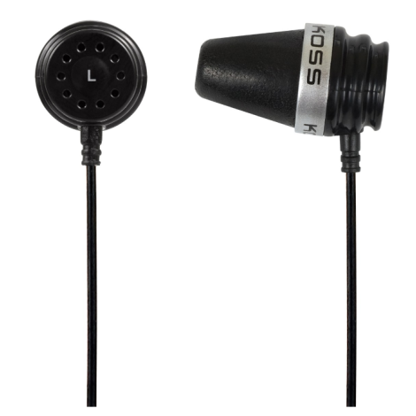 Koss | Headphones | Sparkplug | Wired | In-ear | Noise canceling | Black