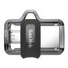 SanDisk Ultra Dual m3.0 USB flash drive 128 GB USB Type-A / Micro-USB 3.2 Gen 1 (3.1 Gen 1) Black, Silver, Transparent