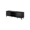 RTV cabinet ABETO 150x42x52 black glossy