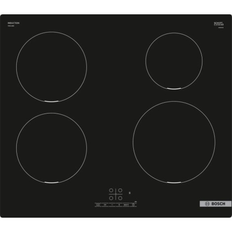 Bosch Hob | PIE611BB5E | Induction | Number of burners/cooking zones 4 | Touch | Timer | Black | Display