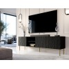 RTV JUNGLE cabinet 190x40.5x59.5 black matt + golden legs