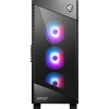 MSI MPG VELOX 100R Mid Tower Gaming Computer Case 'Black, 4x 120mm ARGB Fans, 1-6 ARGB Hub, ARGB light strip, USB Type-C, Tempered Glass, Center, E-ATX, ATX, mATX, mini-ITX'