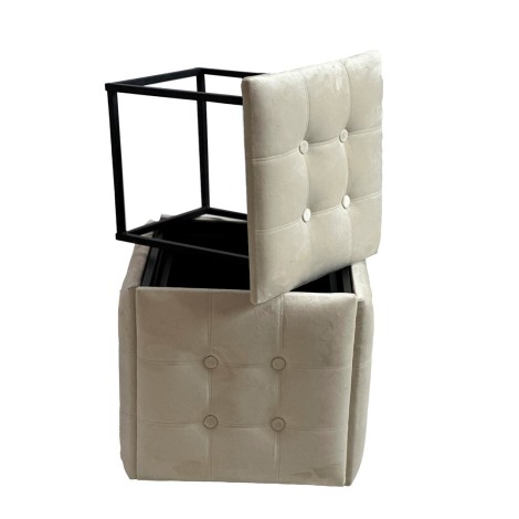 Puff-transformer 5in1 - 5 stools in 1 pouffe cream velvet 2250
