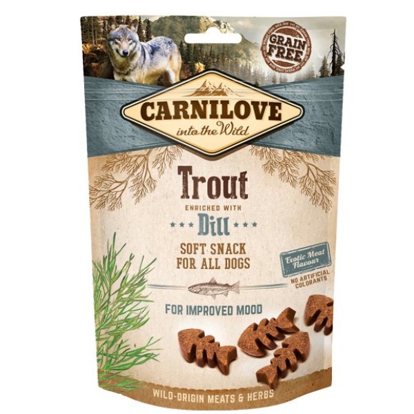 CARNILOVE SEMI-MOIST SOFT SNACK Trout Enriched ...