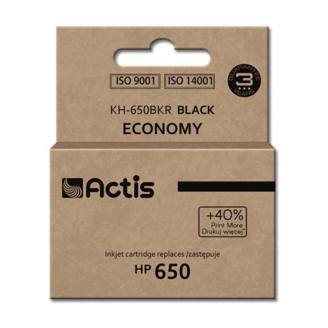 Actis KH-650BKR ink (replacement for HP 650 CZ101AE; Standard; 15 ml; black)