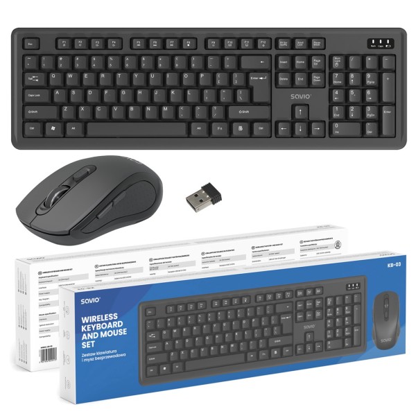 Savio KB-03 keyboard Mouse included Home/Office ...
