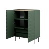 Bookcase 2D2SZ ONDA 98x45xH127 green)