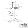 GEMBIRD Height adjustable TV floor stand