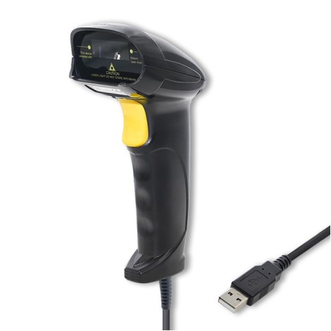 Qoltec 50876 Laser scanner 1D | USB | Black