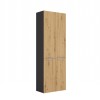 Topeshop NEL 1K DD ANT/ART KP bathroom storage cabinet Graphite, Oak