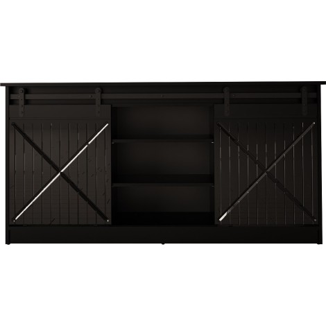 Chest of drawers 160x80x35 GRANERO black/black gloss