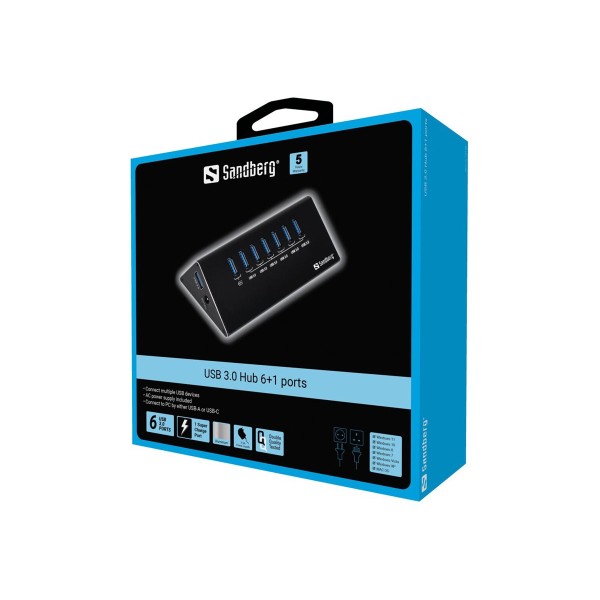 SANDBERG USB 3.0 Hub 7ports