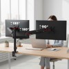 Maclean 2 monitor mount, gas spring, 17"-32", 2-10kg, black, MC-136
