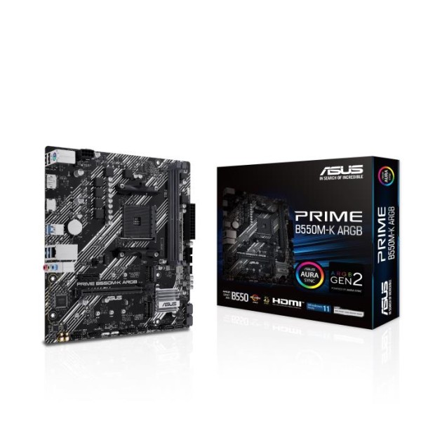 Mainboard|ASUS|AMD B550|SAM4|Micro-ATX|Memory DDR4|Memory slots 2|1xPCI-Express 3.0 ...