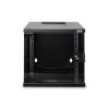 Digitus | Wall Mounting Cabinet | DN-10-06U-B | Black | IP protection class: IP20; Front door: Glass door, single opening; Cabinet type: Wall mounting cabinet; Depth: 300 mm; Load capacity: 30 kg