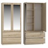 Topeshop SS-90 SON LUS KPL bedroom wardrobe/closet 5 shelves 2 door(s) Oak