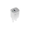 NATEC RIBERA GAN CHARGER 1X USB-A + 1X USB-C 30W WHITE