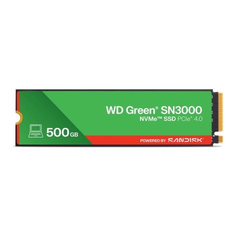 SSD|WESTERN DIGITAL|Green|500GB|M.2|PCIe Gen4|NVMe|Write speed 4100 MBytes/sec|Read speed 5000 MBytes/sec|2.3mm|TBW 100 TB|WDS500G4G0E