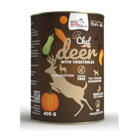 SYTA MICHA Chef Deer with vegetables - wet dog food - 400g