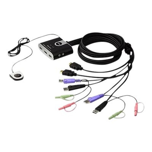 Aten 2-Port USB HDMI/Audio Cable KVM ...