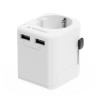 Gembird TPA-EU2A12-01-W EU to Universal travel power adapter, 12W, white | Gembird