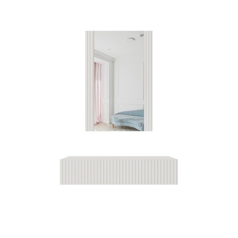 Dressing table with mirror PAFOS 80x41.6x100 white matte