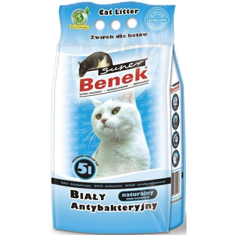 Certech Super Benek White Antibacterial - Cat Litter Clumping 5 l