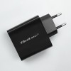 Qoltec 52378 Super Quick PD Charger | 1xUSB-C | 1xUSB | 45W | 5-20V | 2.25-3A | Black