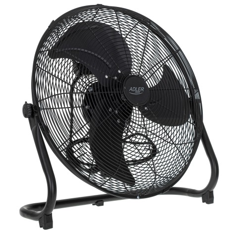 Adler Fan | AD 7334 | Velocity fan | Black | Diameter 45 cm | Number of speeds 3 | Oscillation | 110 W