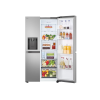 LG Refrigerator | GSLC41PYPE | Energy efficiency class E | Free standing | Side by side | Height 179 cm | Fridge net capacity 420 L | Freezer net capacity 221 L | Display | 36 dB | Grey