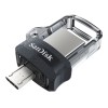 SanDisk Ultra Dual m3.0 USB flash drive 128 GB USB Type-A / Micro-USB 3.2 Gen 1 (3.1 Gen 1) Black, Silver, Transparent