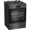 BEKO Cooker | FBM62330GADSN | Hob type Gas | Oven type Electric | Grey | Width 60 cm | Grilling | LED | Depth 60 cm | 72 L