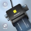 AXAGON CRE-SM3SD USB-A Smart card/ID card & SD/microSD/SIM card FlatReade