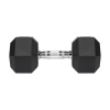 REBEL ACTIVE Rubber-coated cast iron dumbbells 2x15 kg