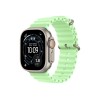 Apple 49mm Neon Green Ocean Band - Natural Titanium Finish