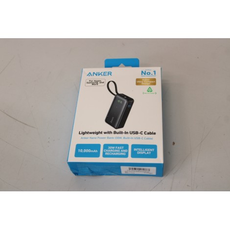 SALE OUT. Anker 545 Nano Power Bank 10000mAh, PD 30W, Black | Anker | 545 Nano Power Bank | A1259G11 | 10000 mAh | Black | DAMAGED PACKAGING