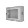 SOMI Networks | 3U, 19” Standard Vertical Installation Vertical Mount Cabinet | 3U-54/18SNC | Gray | Cable Entrances; Glass Doors; Assembled | Depth: 18 cm