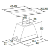 CATA | Hood | GL 45 X /C | Canopy | Energy efficiency class A | Width 50 cm | 820 m³/h | Touch | EcoLed | Stainless steel