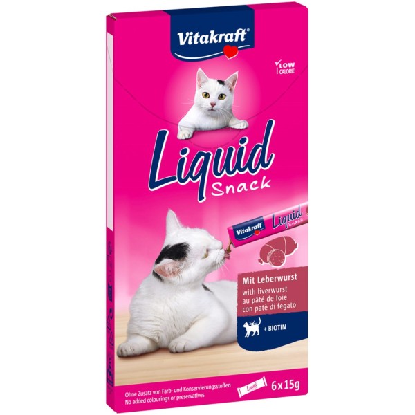 VITAKRAFT Liquid Snack Liver with biotin ...