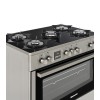 Ravanson KWGE-K90 Glass Inox gas-electric cooker