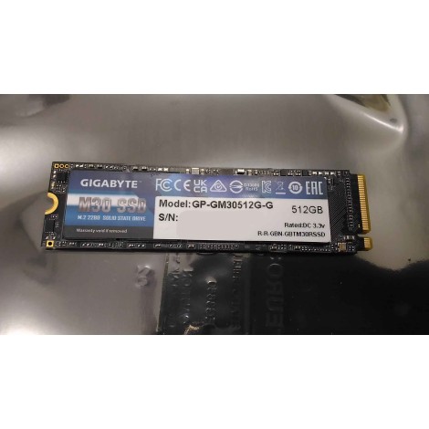 SALE OUT. GIGABYTE SSD 512GB M.2 2280 PCIe  | Gigabyte | REFURBISHED, WITHOUT ORIGINAL PACKAGING